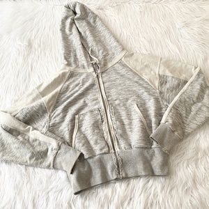 Free People Movement Grey Zip Up Hoodie